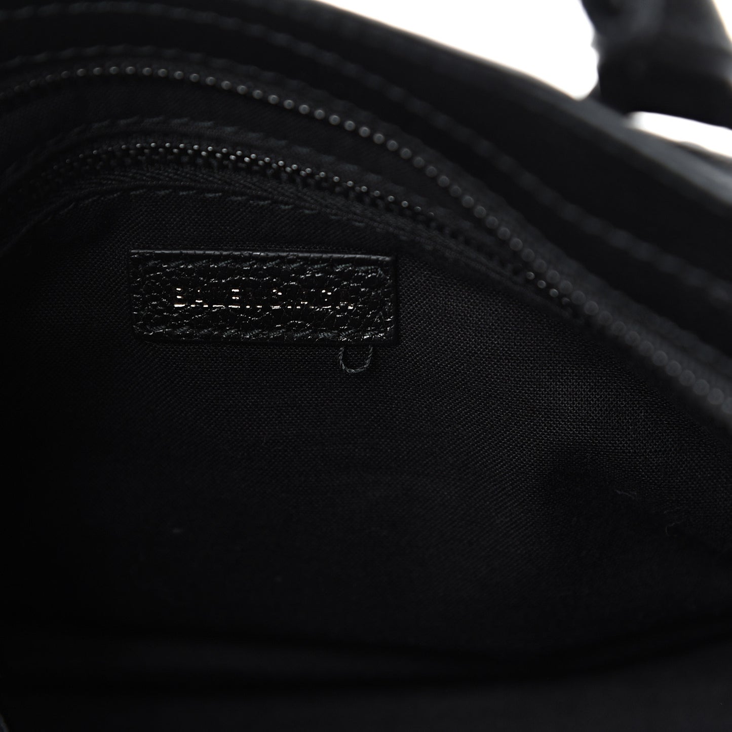 Shiny Goatskin Matte Black Metallic Edge Hardware Mini City Black