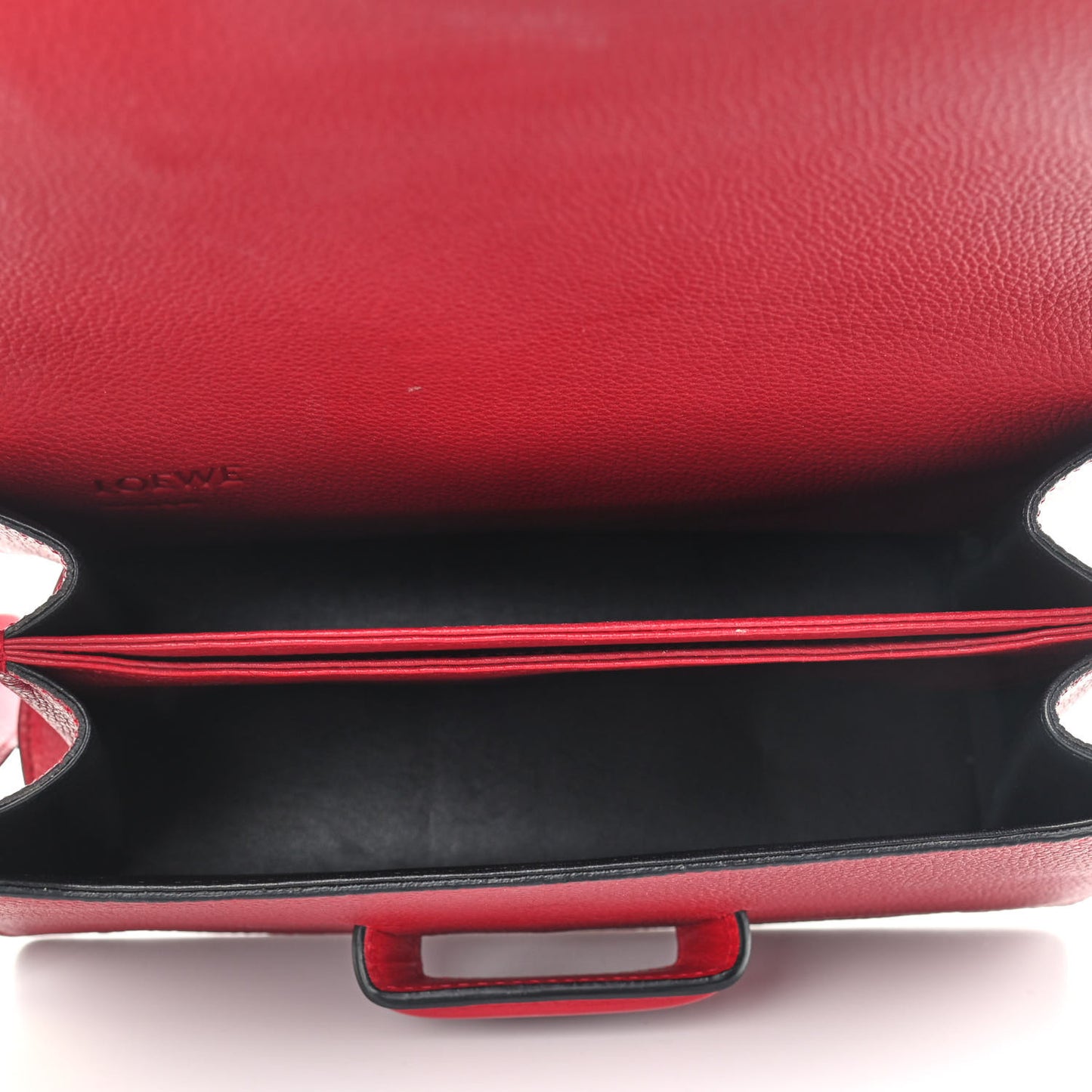Grained Calfskin Medium Barcelona Shoulder Bag Scarlet Red