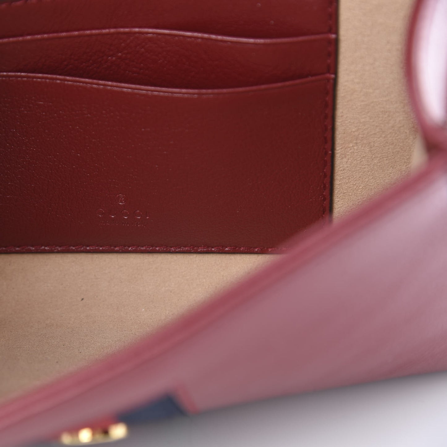 Textured Calfskin Web Mini Rajah Slim Flap Shoulder Bag Romantic Cherry