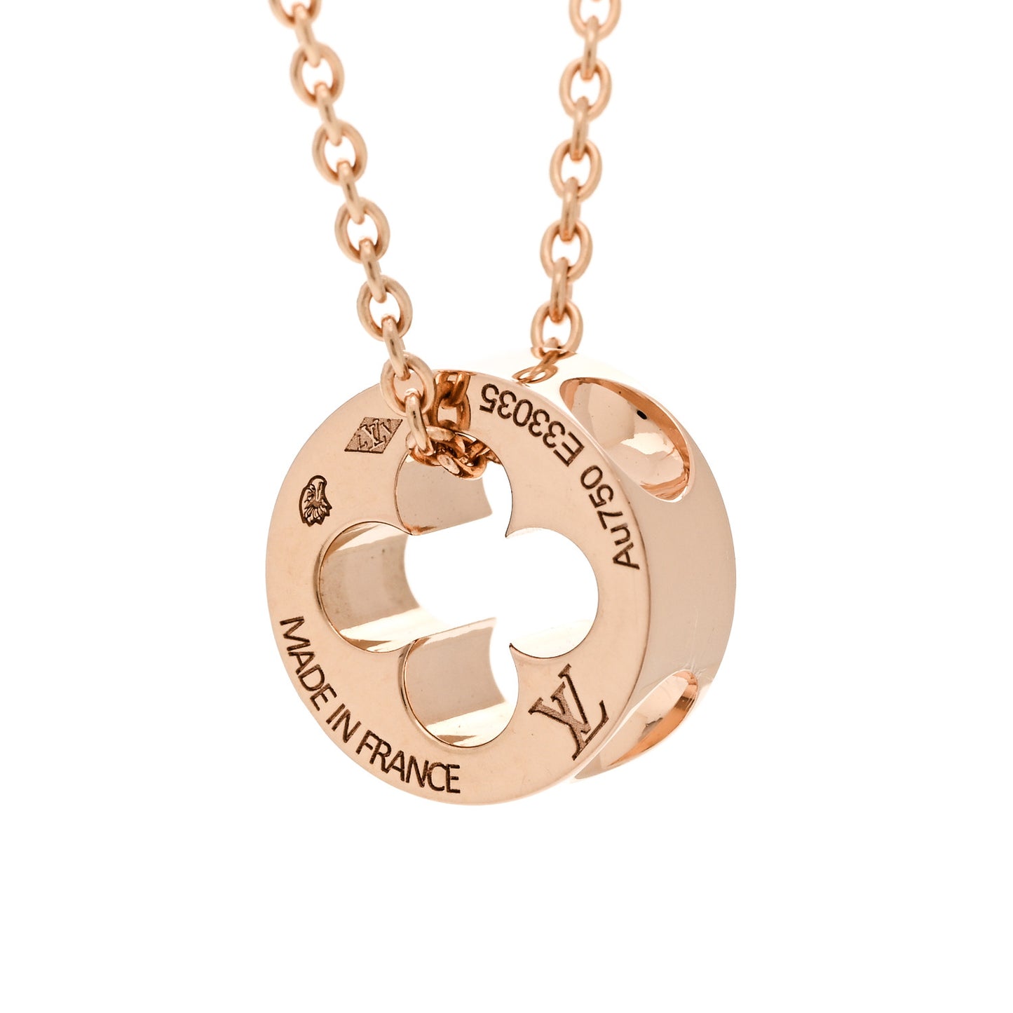 18K Pink Gold Empreinte Pendant Necklace