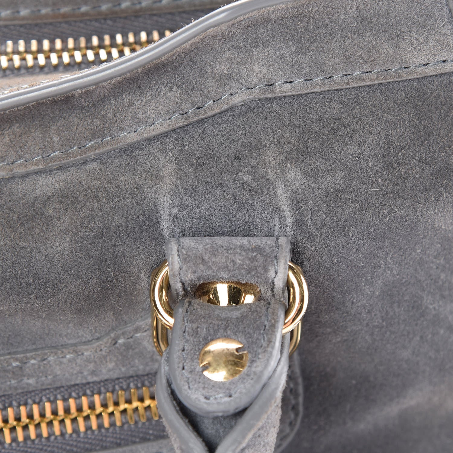 Balenciaga Baby Daim Suede Gold Metallic Edge Hardware S City Gris Plomb 17 of 20