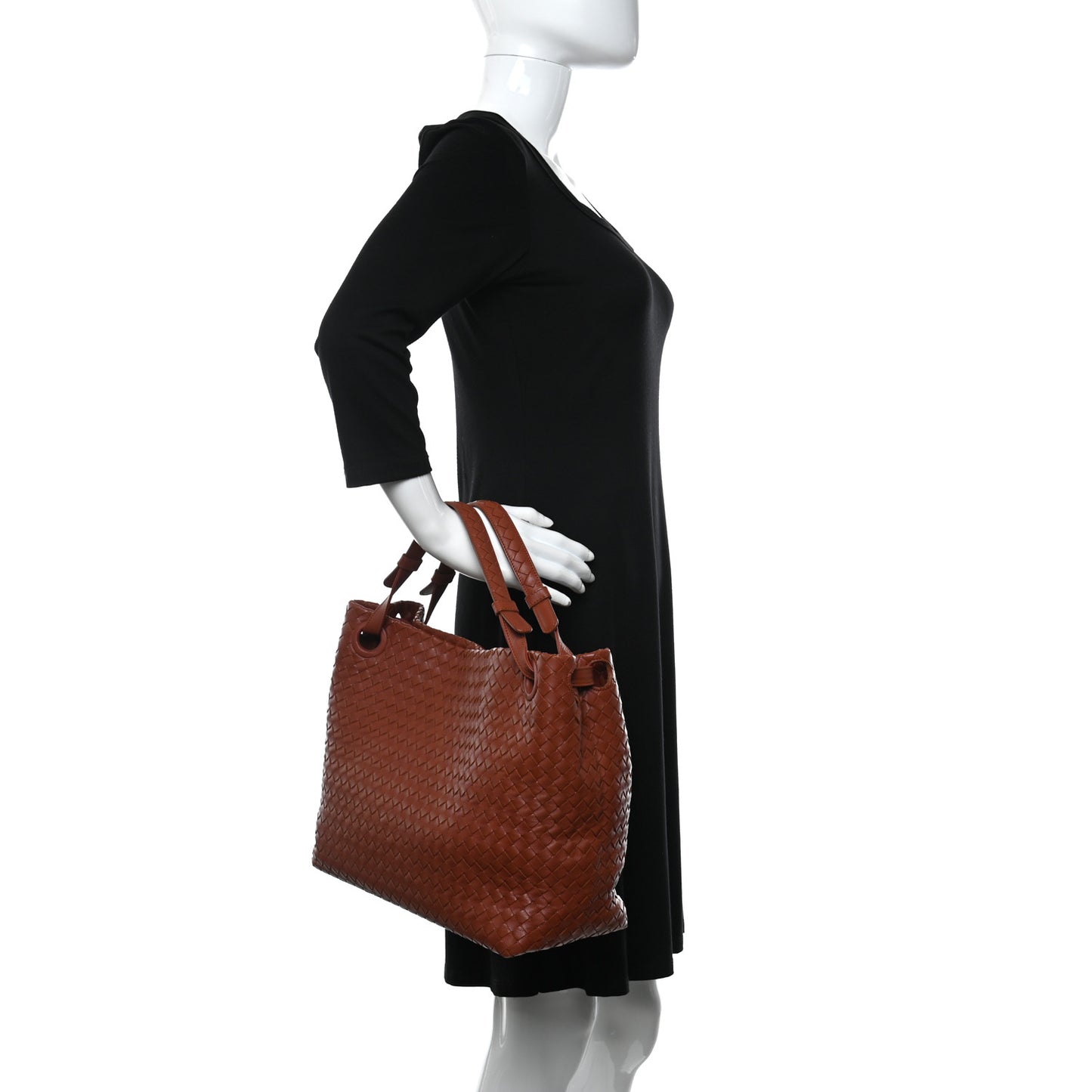 Nappa Intrecciato Medium Garda Bag Rust