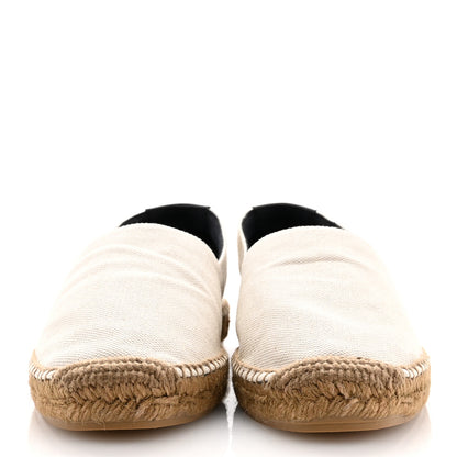 Saint Laurent Canvas Nappa Elba Light Logo Embroidered Espadrilles 40 Ecru 3 of 15