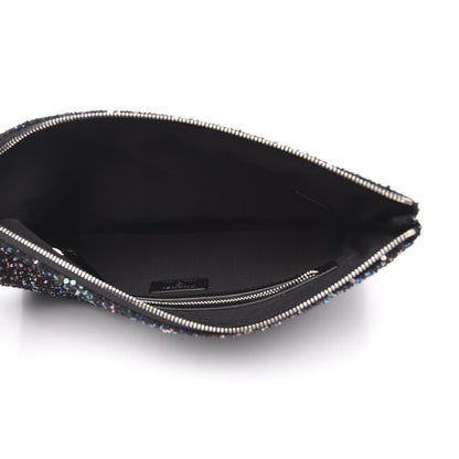 Chanel Canvas Sequin Medium Deauville Cosmetic Pouch Black 5 of 13