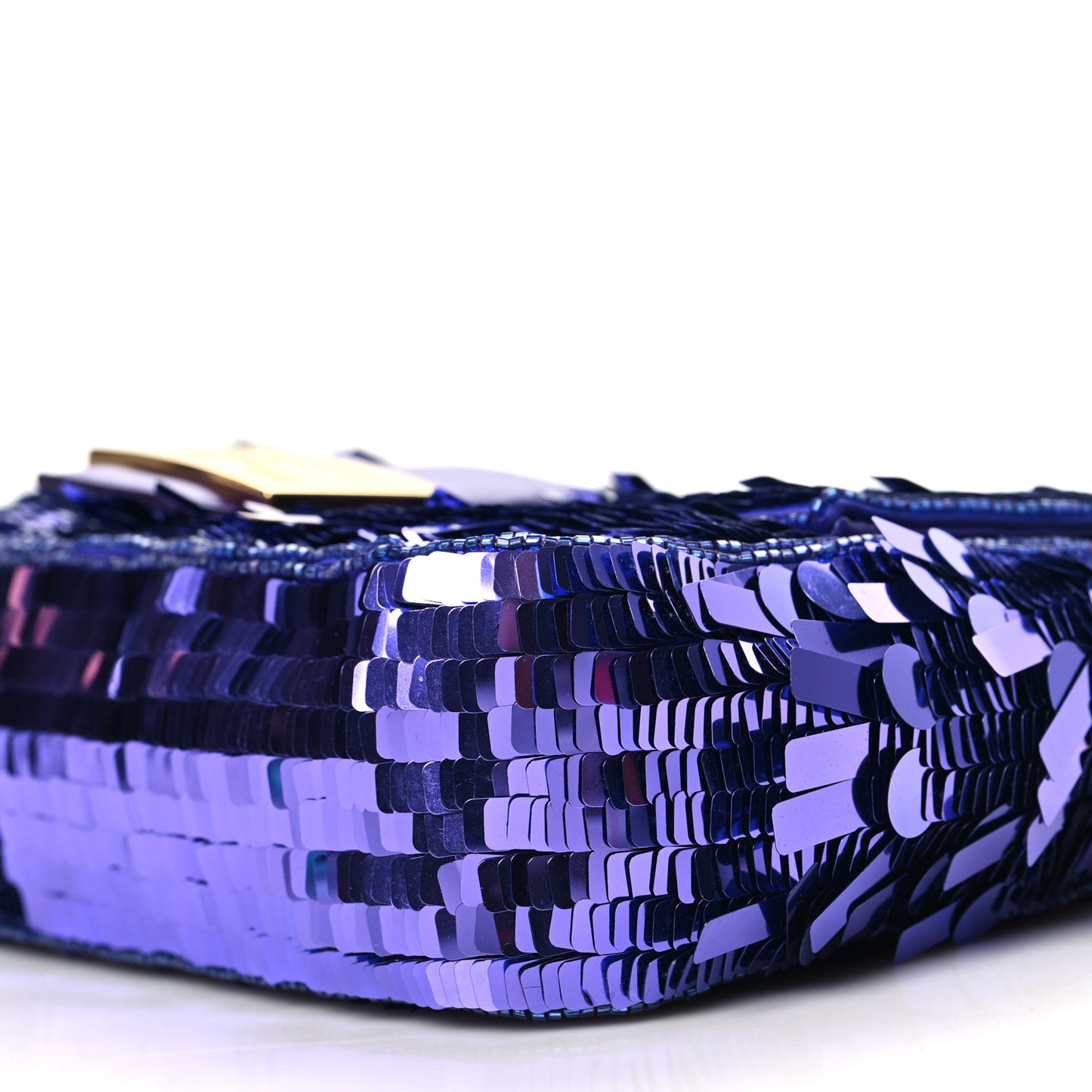 Sequin Paillettes Shiny Nappa Sex and the City Baguette Viola Purple Rain