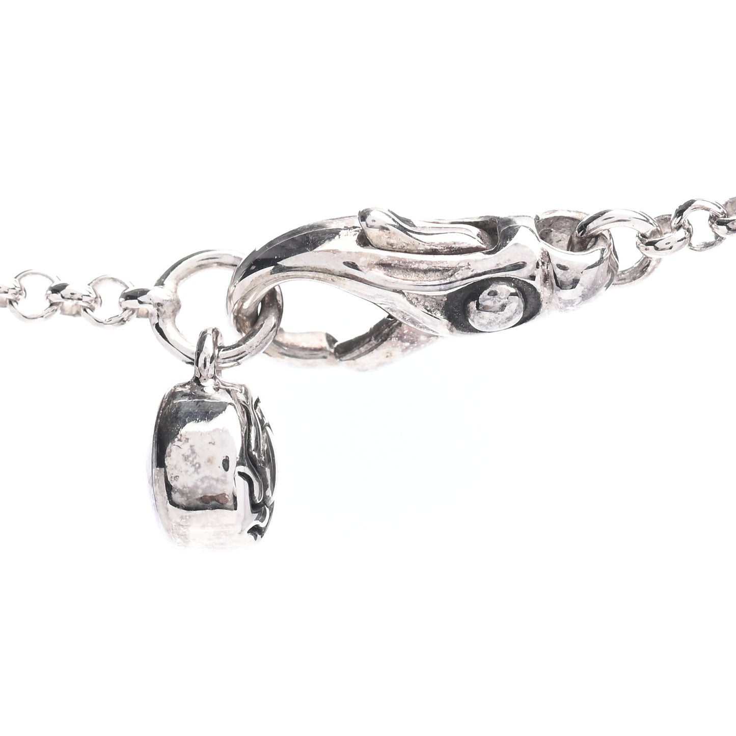 Sterling Silver Black Sapphire Spinel Bamboo Overlapping Branch Pendant Necklace