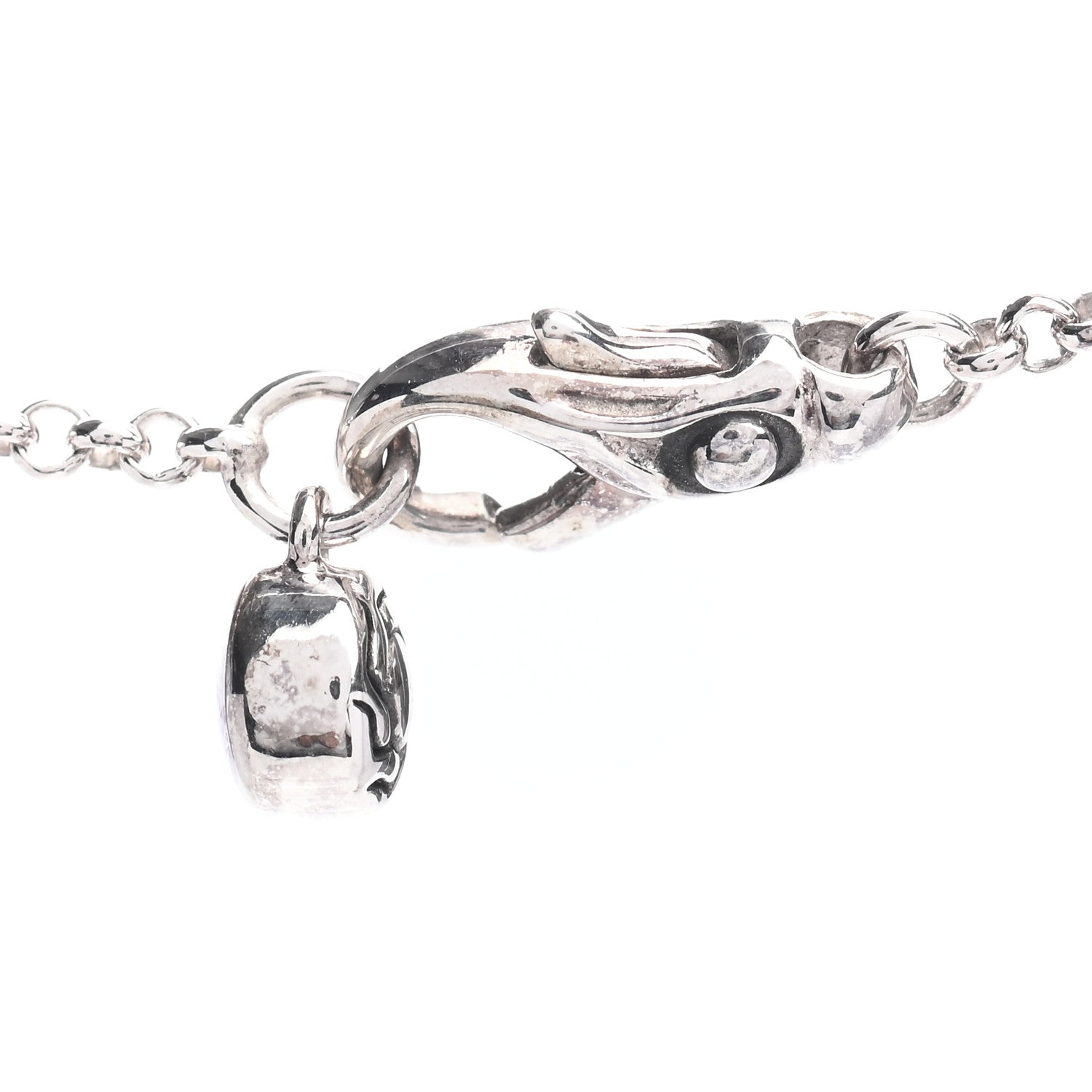 John Hardy Sterling Silver Black Sapphire Spinel Bamboo Overlapping Branch Pendant Necklace 4 of 5