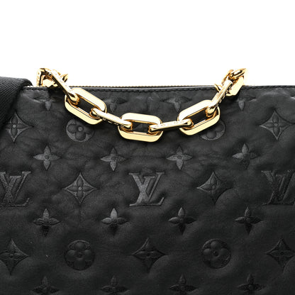 Louis Vuitton Lambskin Embossed Monogram Coussin PM Black 5 of 10