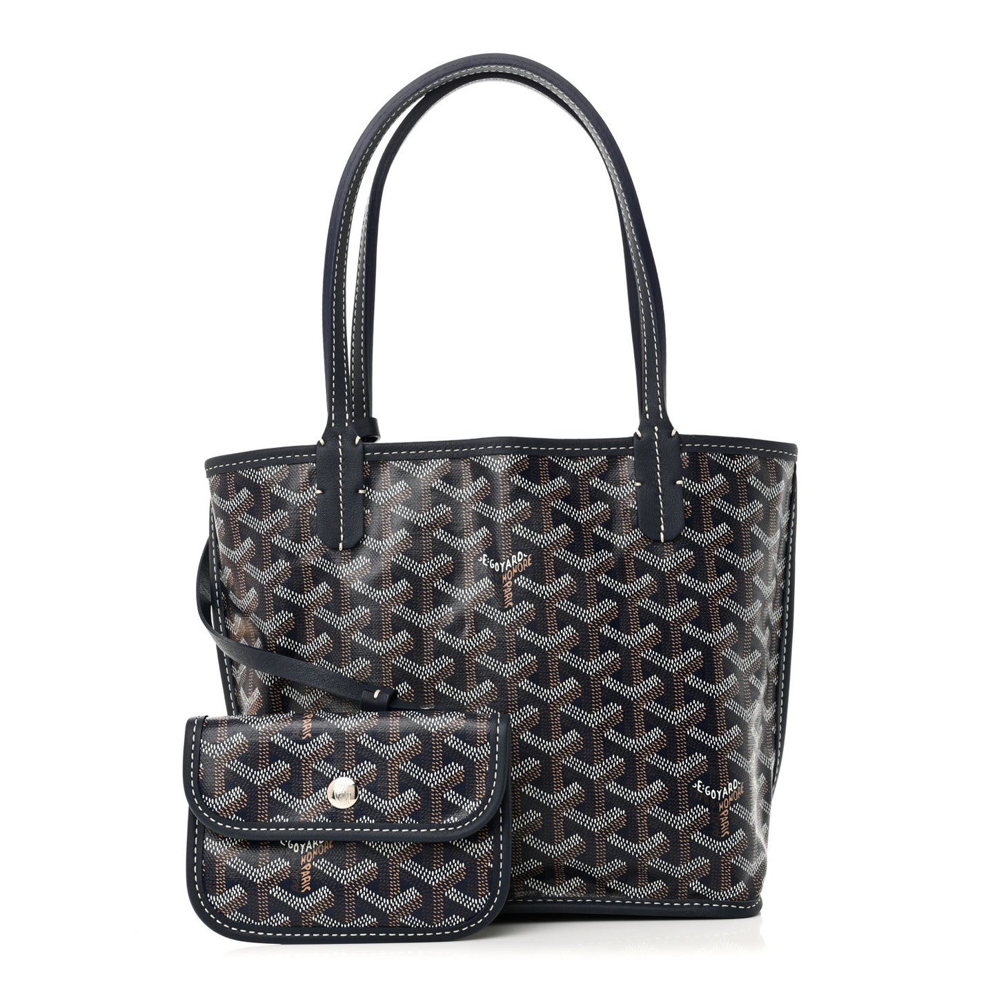 Goyardine Reversible Mini Anjou Navy