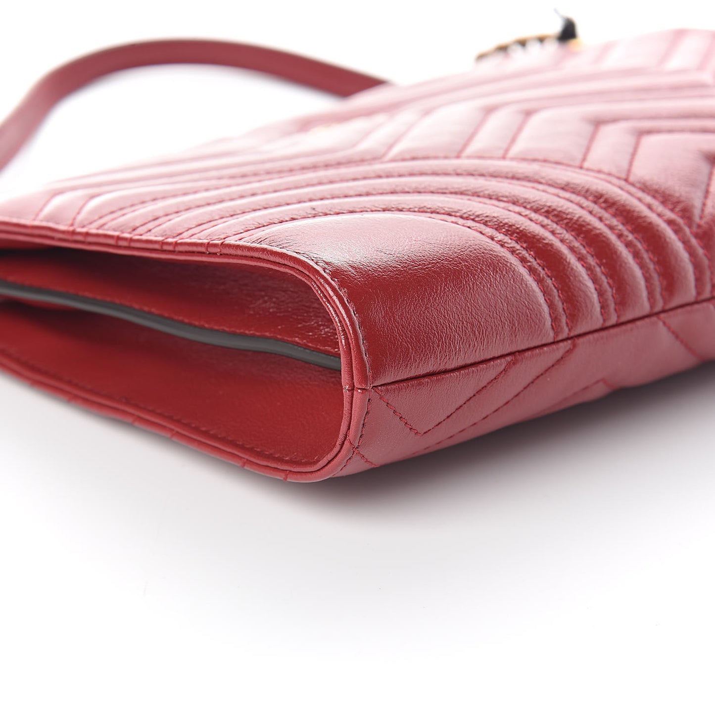 Azalea Calfskin Matelasse Heart Medium GG Marmont Slim Shoulder Bag Romantic Cerise