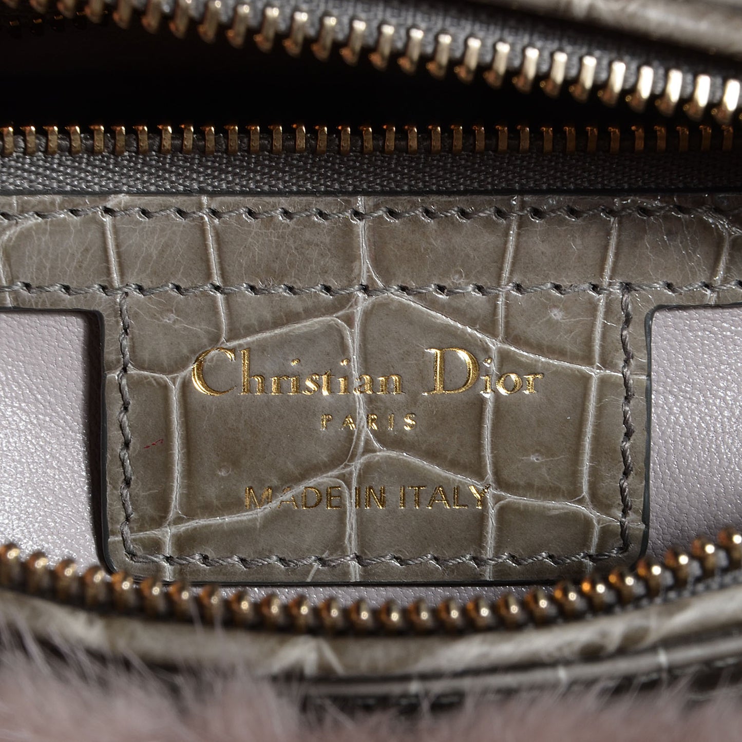 Mink Fur Crocodile Lady Dior Foulard