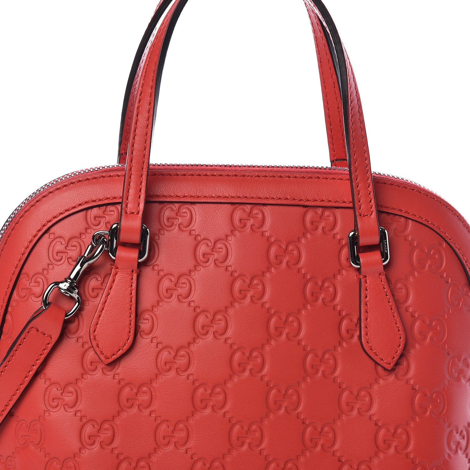 Gucci Guccissima Mini Dome Bag Red 8 of 10