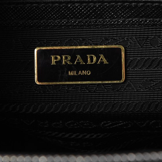 Prada Saffiano Small Galleria Double Zip Tote Black 7 of 9