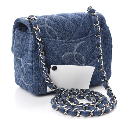 Chanel Denim CC Quilted Mini Square Flap Blue 3 of 11