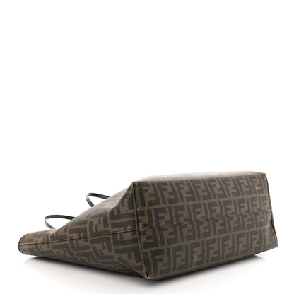 Fendi Zucca Spalmati Patent Baguette Print Medium Roll Tote Tobacco 4 of 12