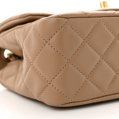 Chanel Lambskin Quilted Mini Pearl Crush Flap Dark Beige 9 of 11