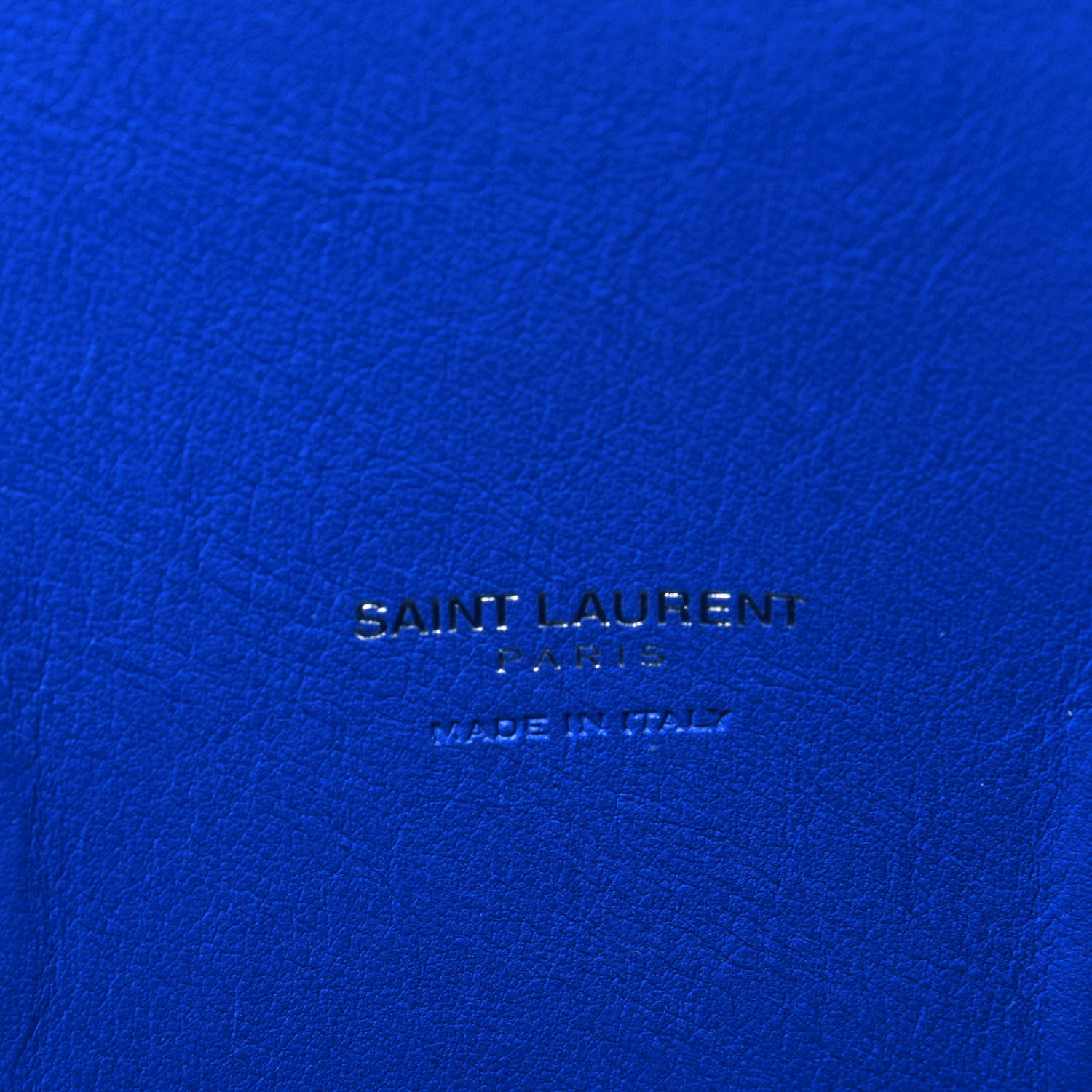 Saint Laurent Calfskin Crocodile Embossed Small Sac De Jour Royal Blue 6 of 10