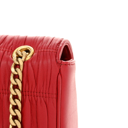 Prada Nappa Gaufre Medium Chain Flap Shoulder Bag Fuoco 11 of 11