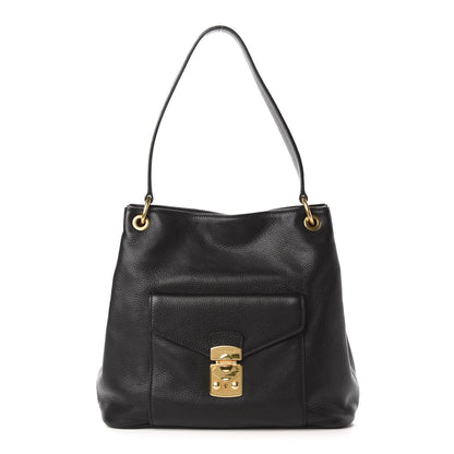 Miu Miu Vitello Daino Shoulder Bag Black 1 of 11