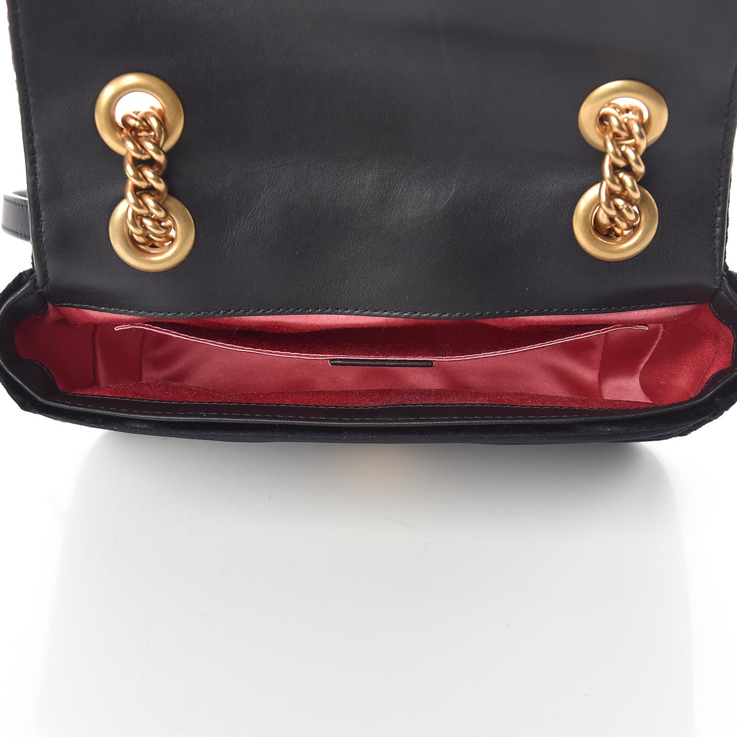 Velvet Matelasse Mini GG Marmont Shoulder Bag Black