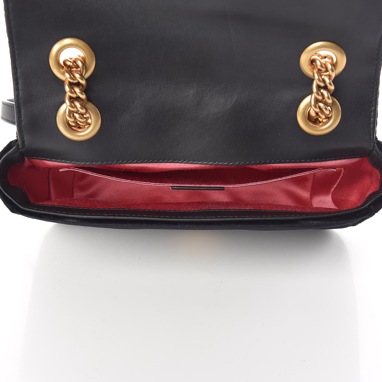 Gucci Velvet Matelasse Mini GG Marmont Shoulder Bag Black 5 of 10