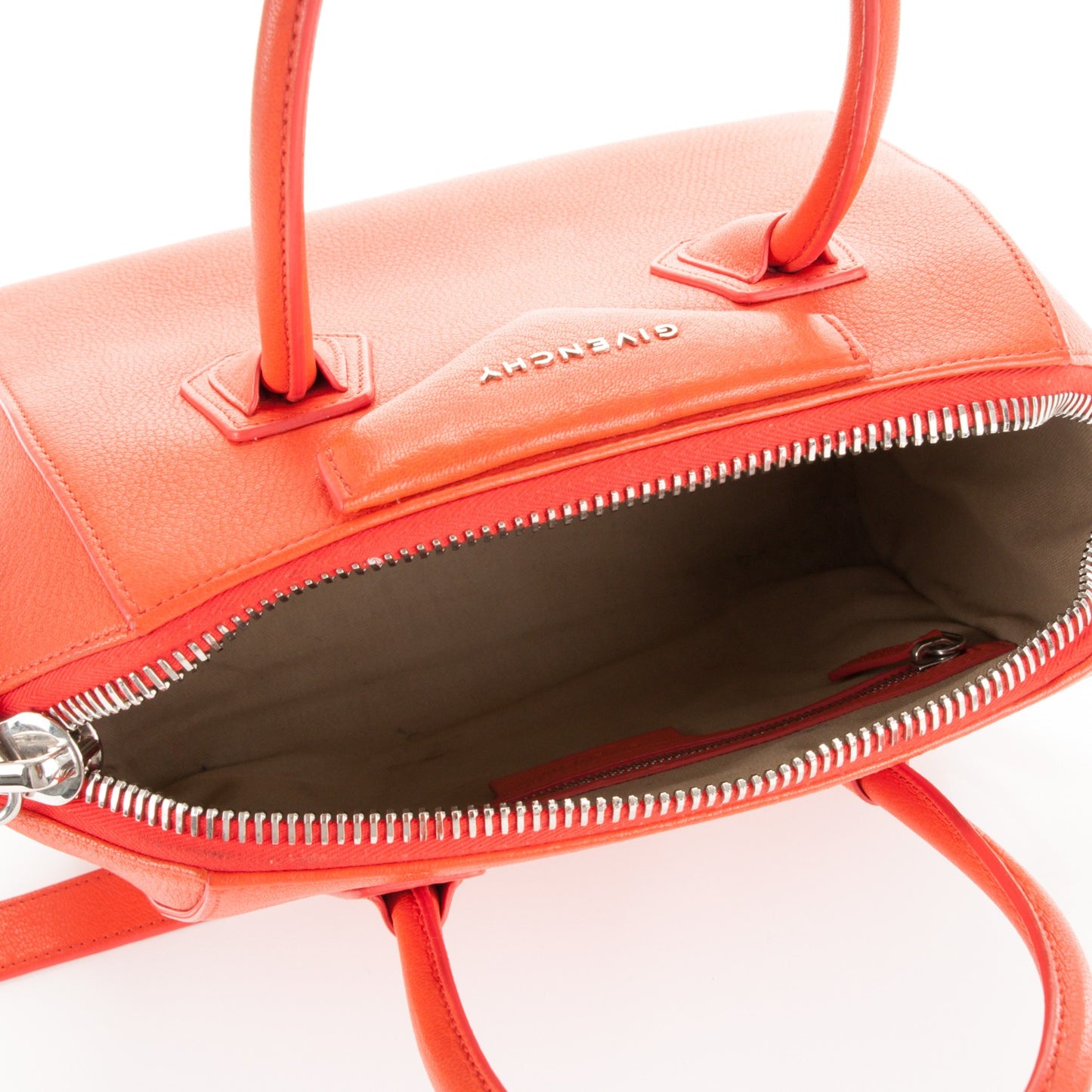 Sugar Goatskin Mini Antigona Burnt Orange