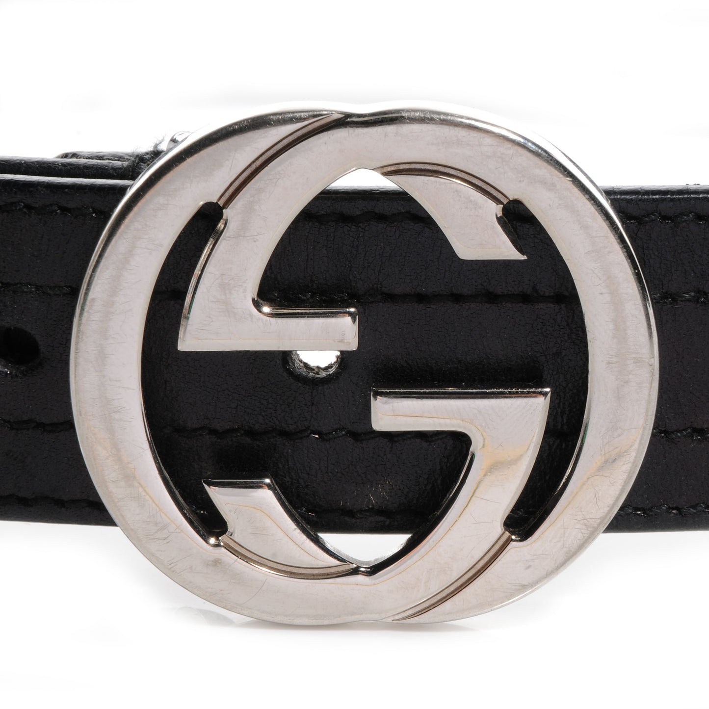 Leather GG Belt 85 34 Black