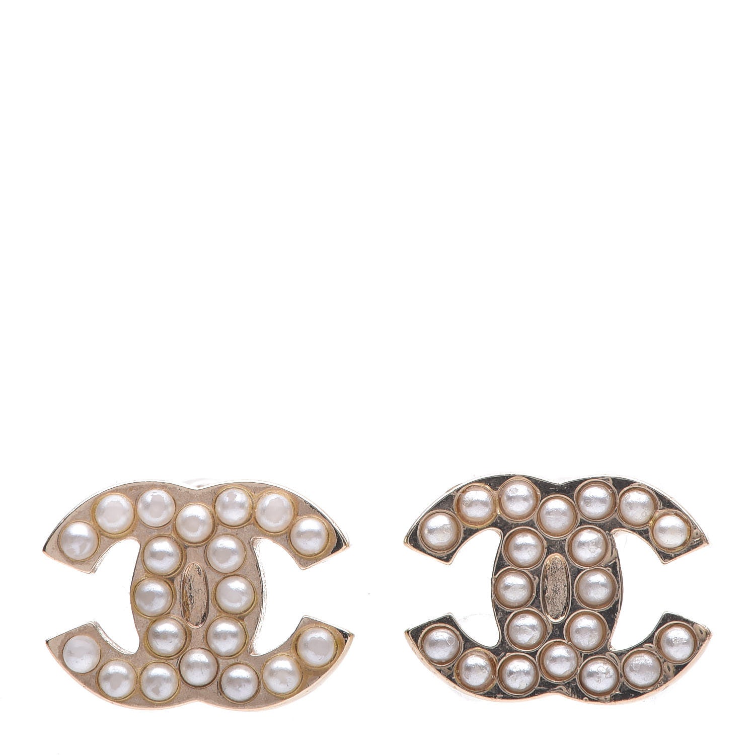 Chanel Pearl CC Earrings Gold 1 of 5