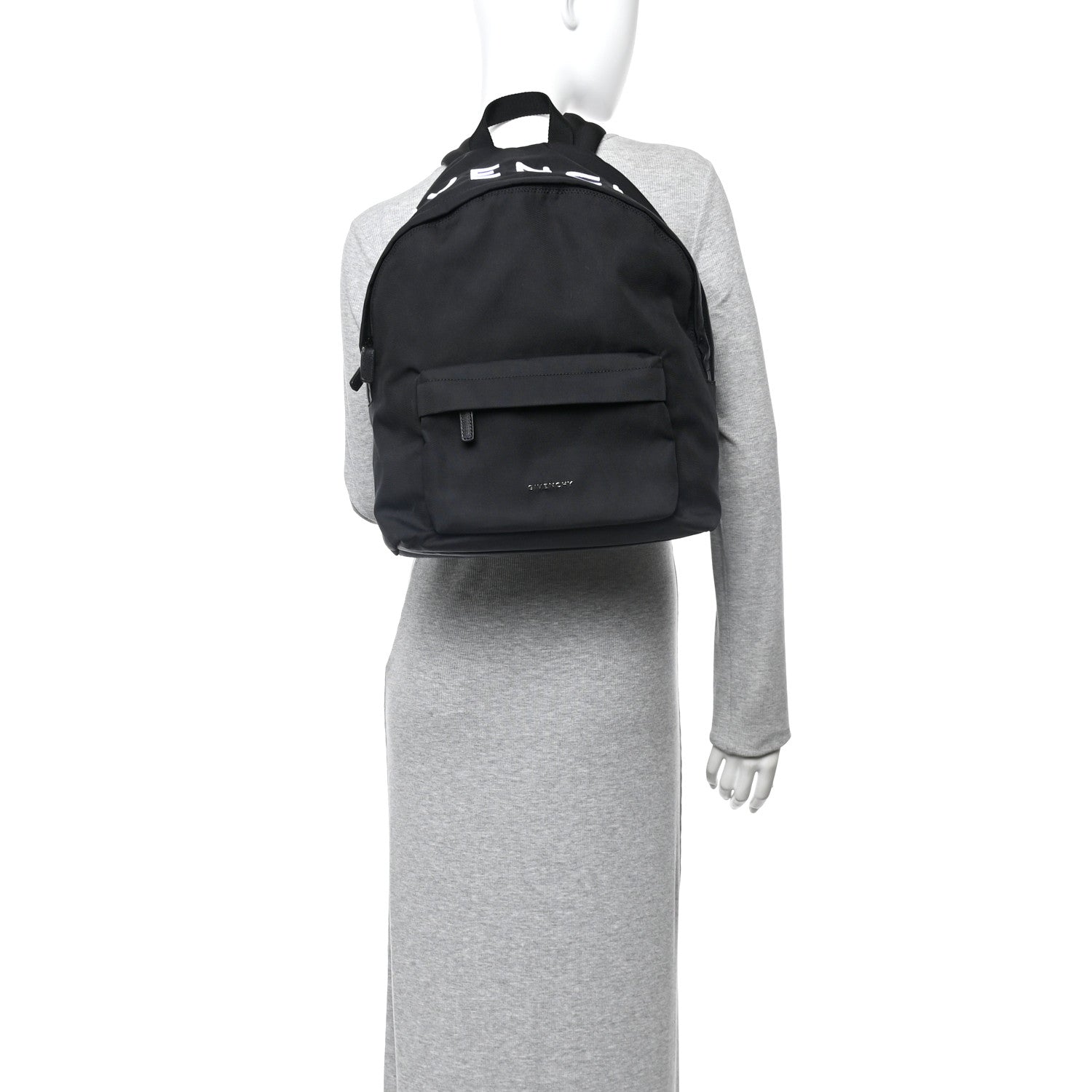 Givenchy Nylon Essential Backpack Black White 2 of 9