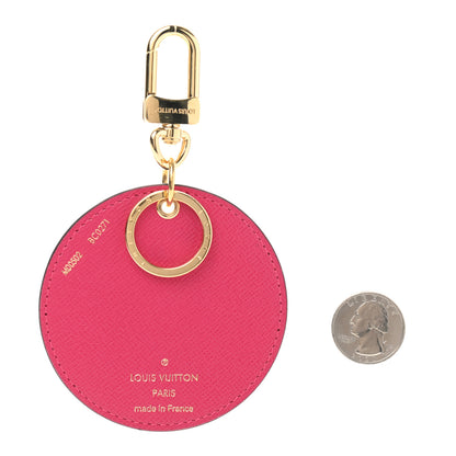 Louis Vuitton Damier Azur 2021 Christmas Animation Hollywood Bag Charm Key Ring Fuchsia 2 of 4