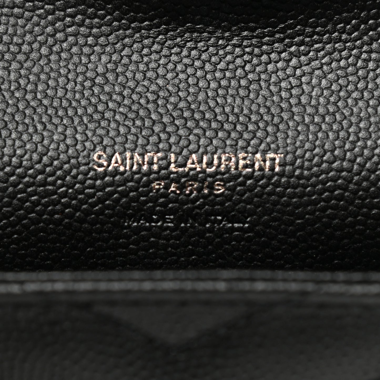 Grain De Poudre Matelasse Chevron Small Monochrome Monogram Envelope Wallet Black