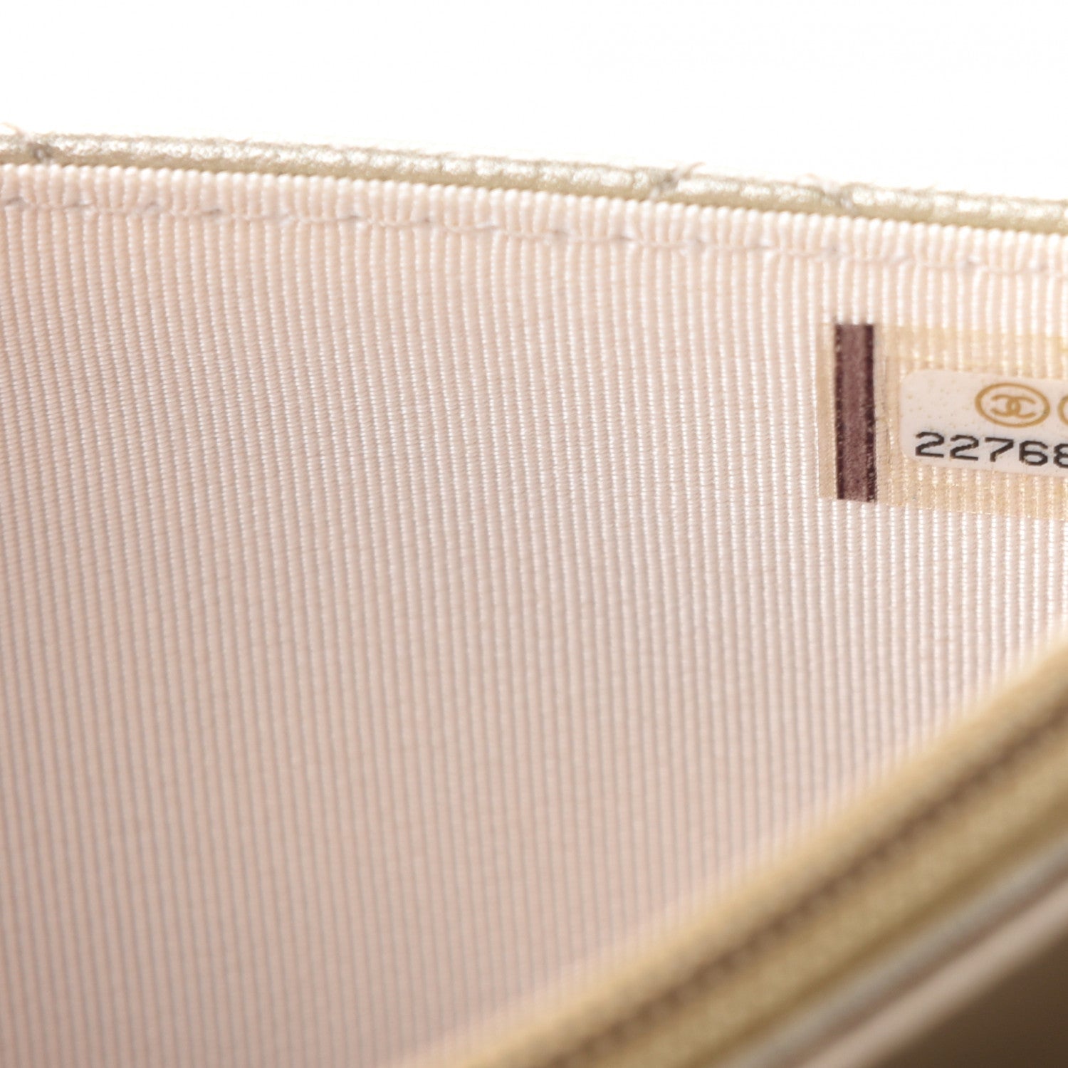 Chanel Metallic Caviar Quilted Wallet on Chain WOC Gold 10 of 12