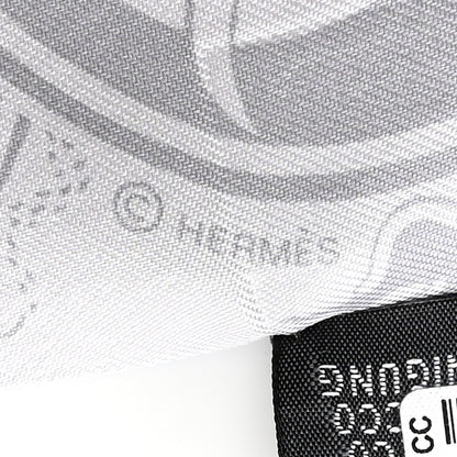 Hermes Silk Ex-Libris Les Parisie Twilly Gris Perle Jaune Soufre 4 of 4