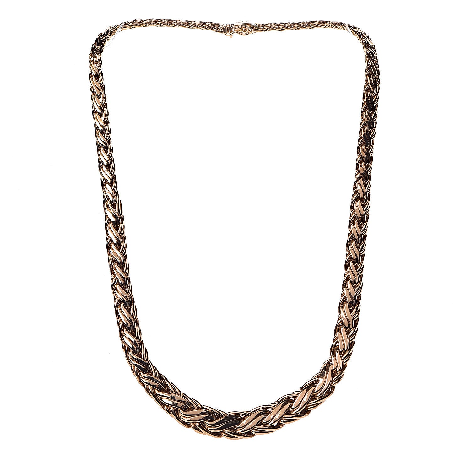 Tiffany 14K Yellow Gold Russian Braided Chain Necklace 3 of 5