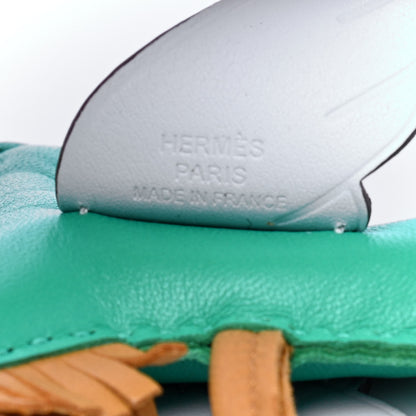 Hermes Milo Lambskin Grigri Rodeo Pegase Horse Bag Charm PM Menthe Sesame Bleu Brume 5 of 5