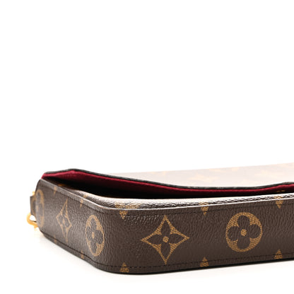 Louis Vuitton Monogram Pochette Felicie Chain Wallet Fuchsia 9 of 11