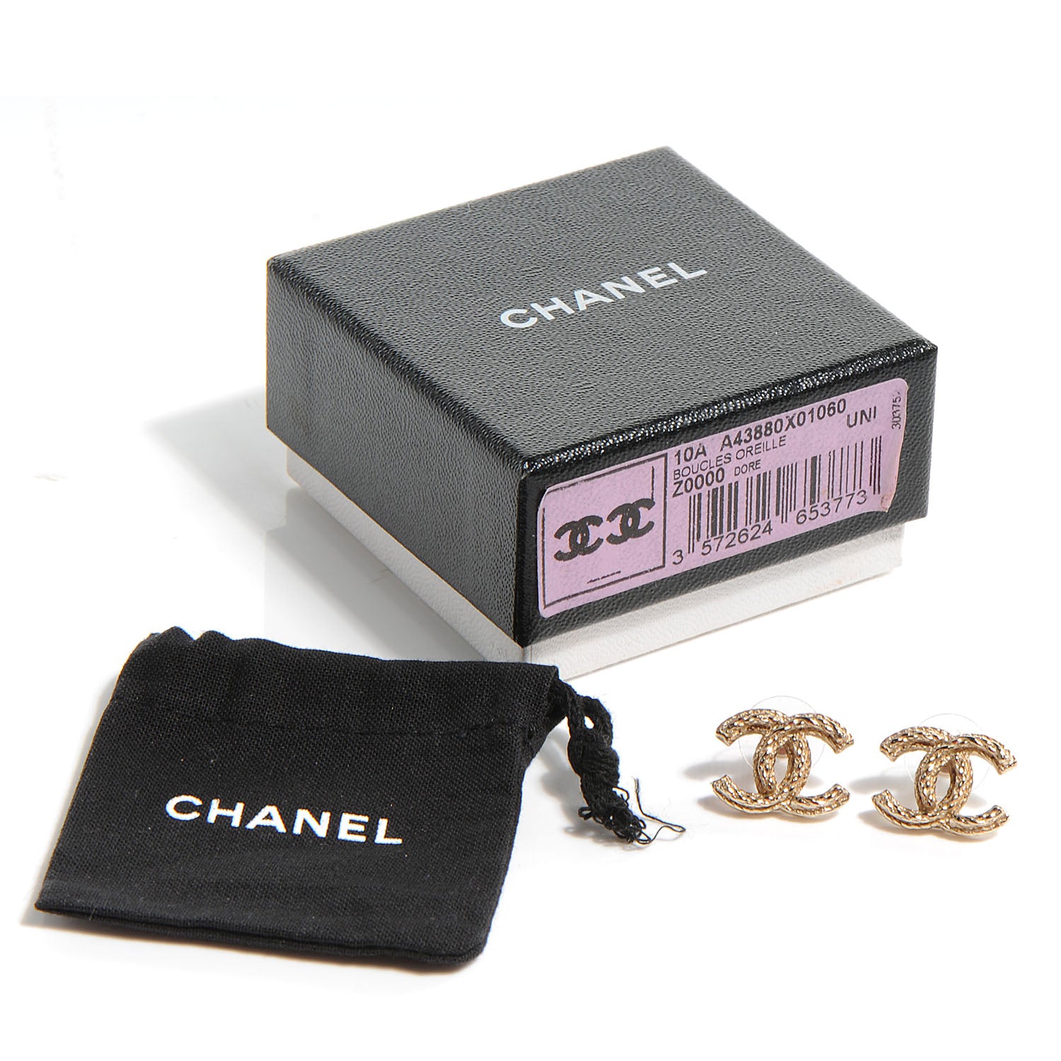 Chanel Gold CC Logo Earrings Gold 5 of 5