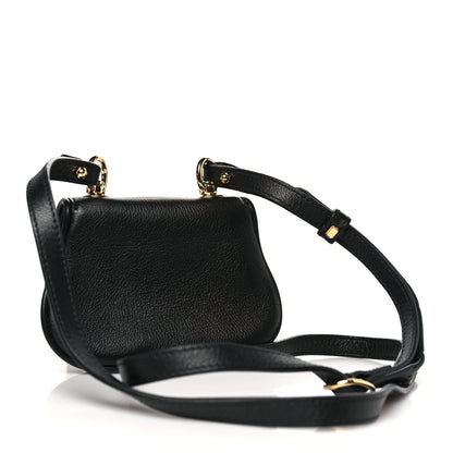 Gucci Roxy Calfskin Mini Blondie Card Case Wallet with Strap Shoulder Black 3 of 10