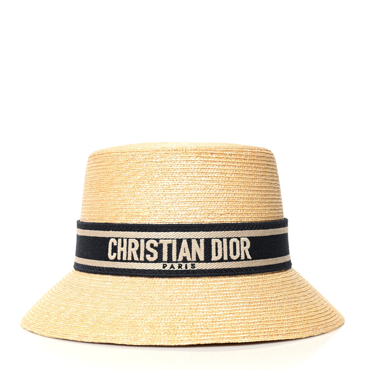 Christian Dior Straw Bucket Hat 57 Natural 3 of 8