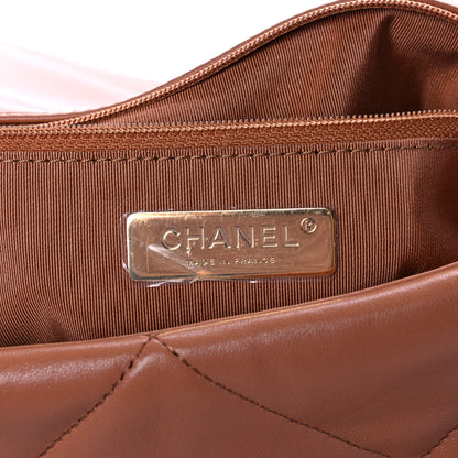 Chanel Lambskin Quilted Large Chanel 19 Flap Brown 5 of 10