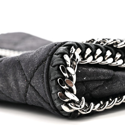 Stella McCartney Shaggy Deer Quilted Falabella Fold Over Clutch Black 10 of 12