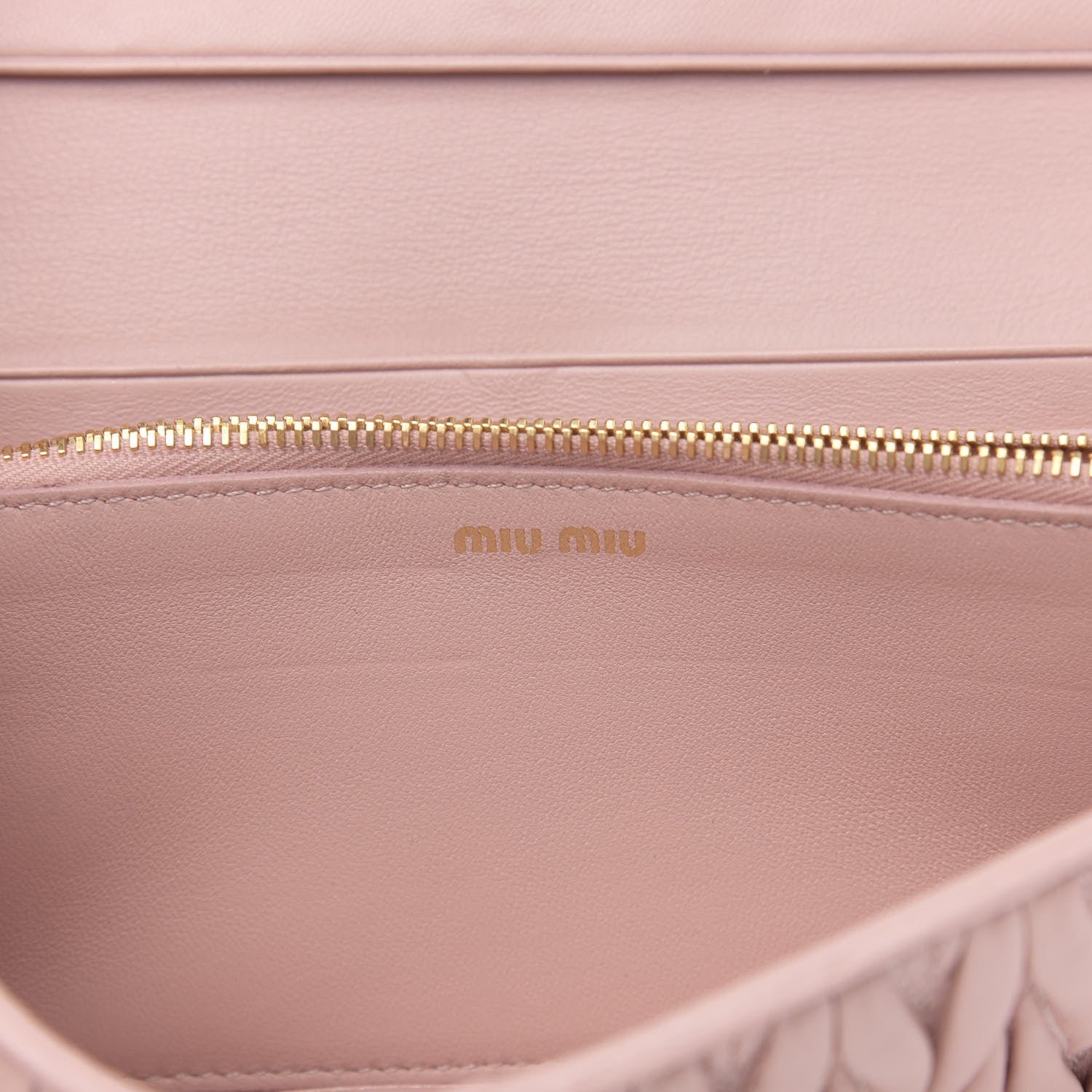 Miu Miu Nappa Matelasse Flap Wallet Cammeo 6 of 10