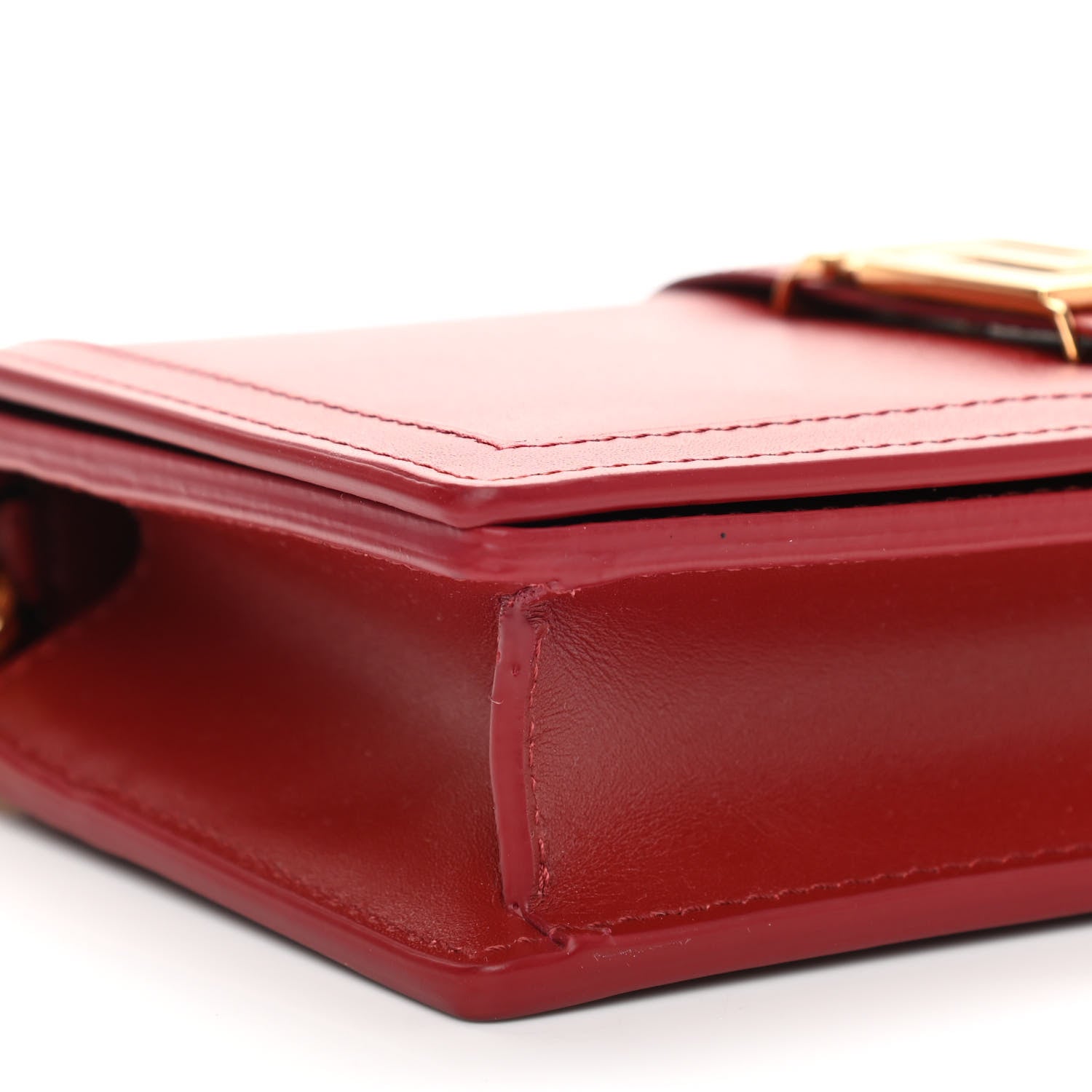 Versace Calfskin Greca Goddess Wallet On Chain Red 7 of 8