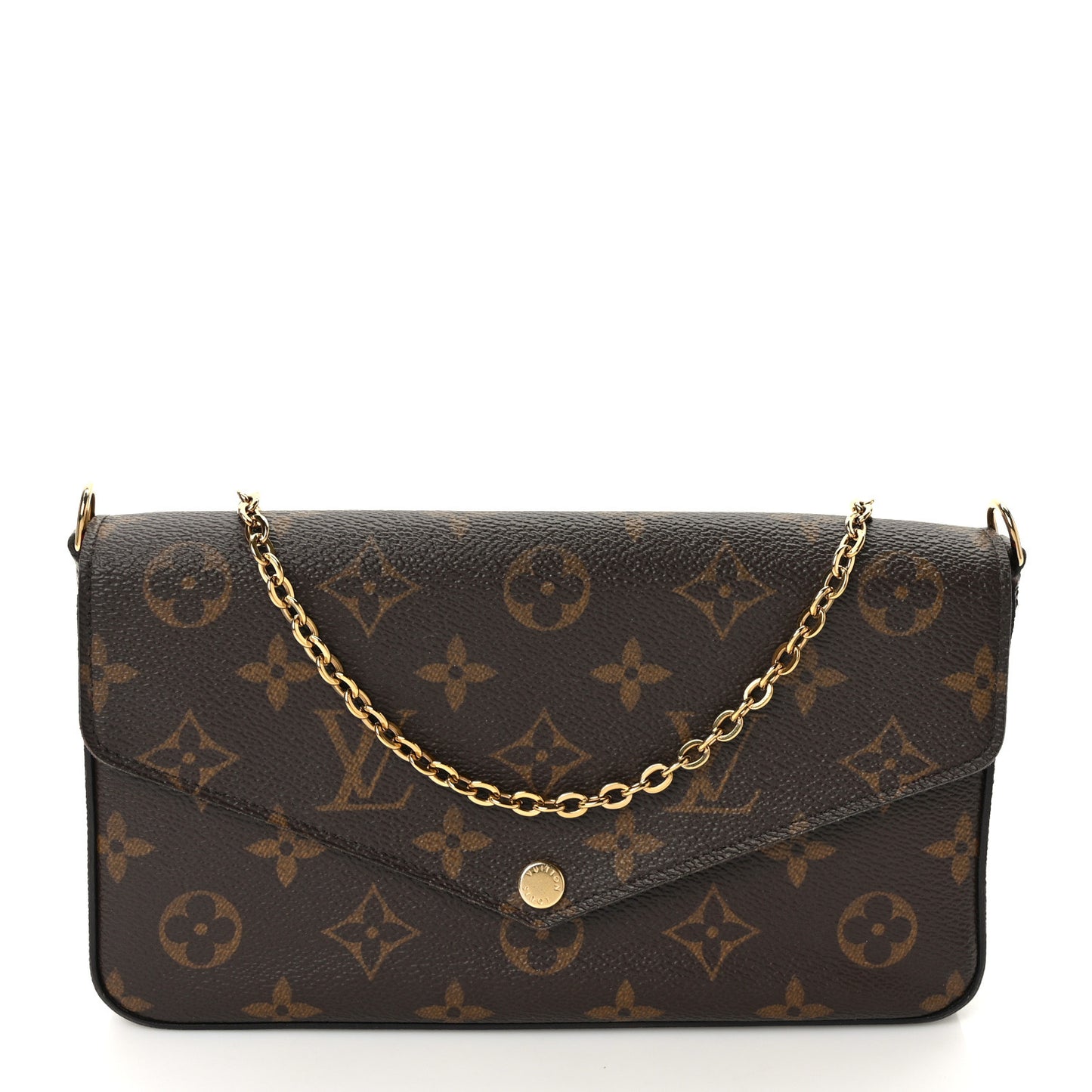 Monogram Pochette Felicie Chain Wallet Fuchsia