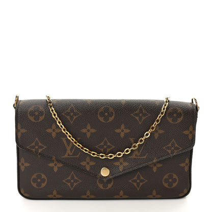 Louis Vuitton Monogram Pochette Felicie Chain Wallet Fuchsia 3 of 10