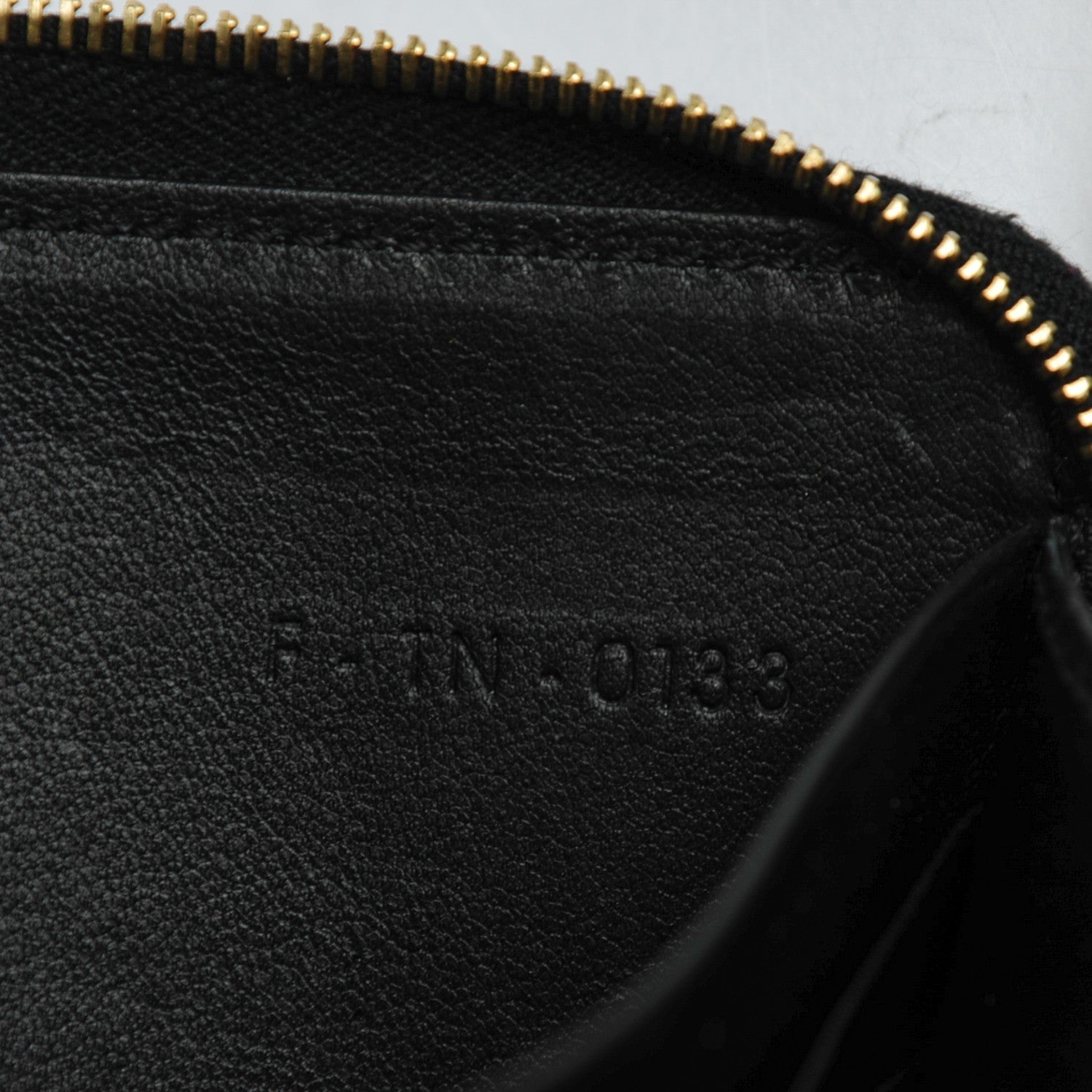 Celine Spazzolato Calfskin Large Zip Around Multifunction Wallet Black 8 of 8