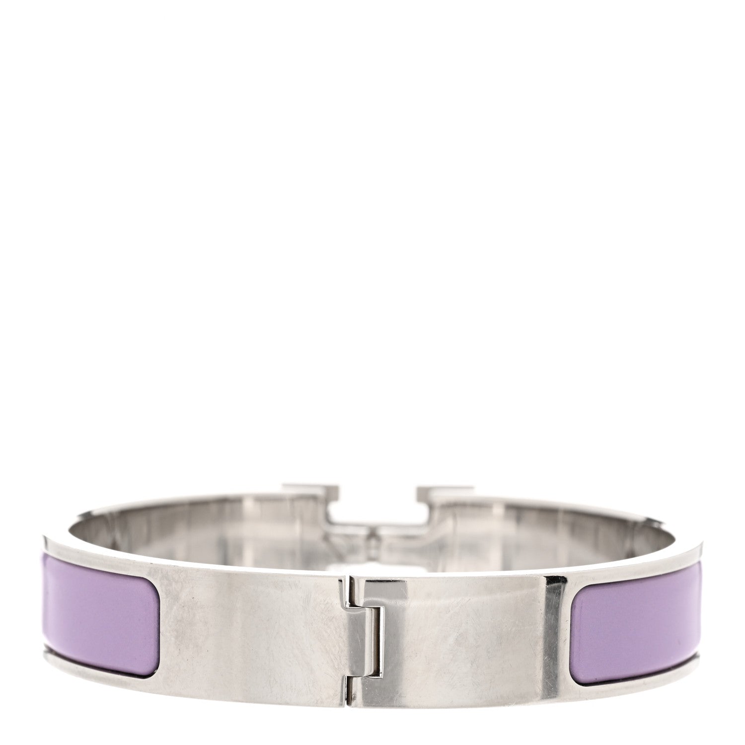 Hermes Enamel Narrow Clic Clac H Bracelet PM Lilas 3 of 5