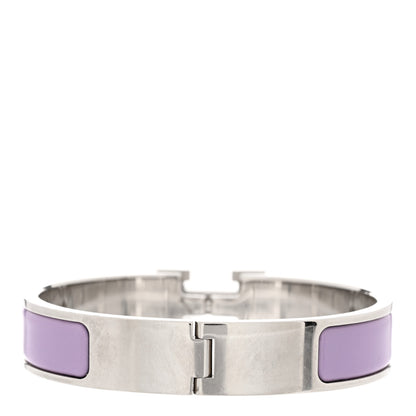 Hermes Enamel Narrow Clic Clac H Bracelet PM Lilas 3 of 5