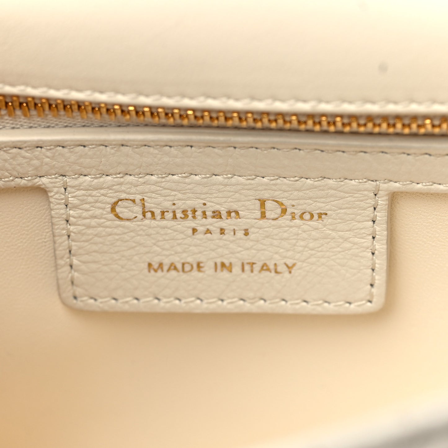 Calfskin Cannage Small Caro Bag Ivory