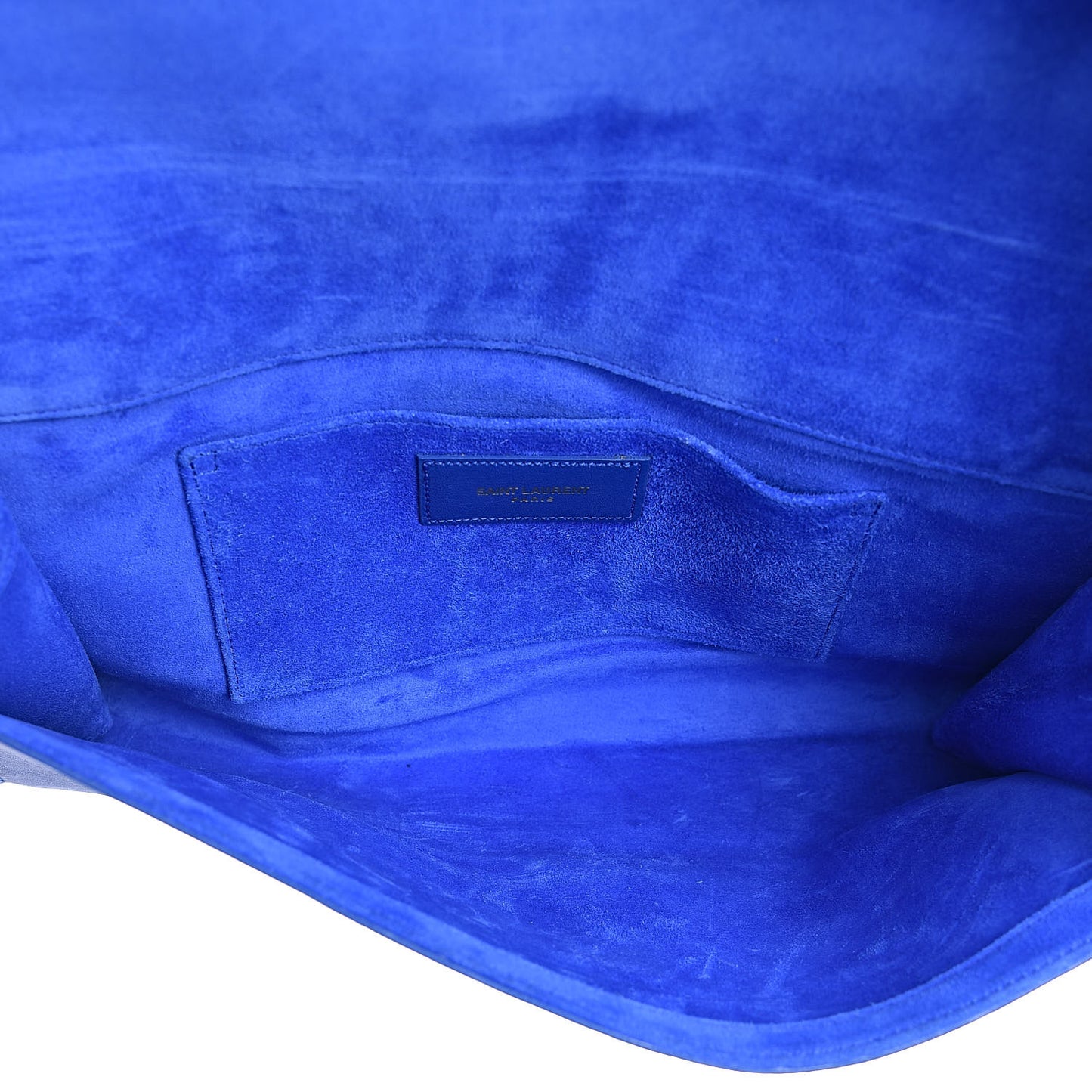 Calfskin Classic Y Ligne Clutch Royal Blue
